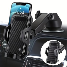 Resim Araba Cep Telefonu Tutucu Araba Çok Fonksiyonlu Evrensel Yerçekimi Araba Destek Navigasyon Braketi Teleskopik Model Emme Kupası Klipsi 