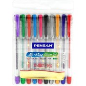 Resim Pensan Tükenmez Kalem My-King Jel Simli 10 Renk 