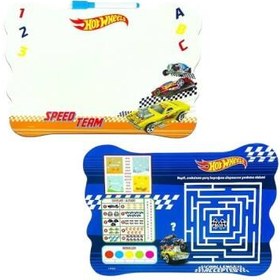 Resim Hotwheels Eva Yazı Tahtası -Arka Yüzünde Eğitici Kavramlar 