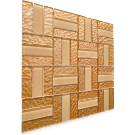 Resim MozaiKristaL Mutfak Tezgah Arası ve Iç Dekorasyon Için Kristal Cam Mozaik. Renk: Krem Bej. Cam Ölçüleri: 23X73 Mm. File Ölçüsü: 30X30 Cm. ( 1 Koli=11 File Karo=1 M2 Fiyatıdır ) 