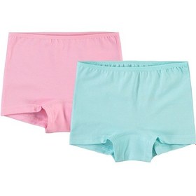 Resim Civil Girls Kız Çocuk 2'li Boxer Set 2-10 Yaş Pembe-mint D2334202523w1 Mint - Pembe 