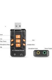 Resim Platoon Usb 8.1 Kanal Ses Kartı Multi Fonksiyon 