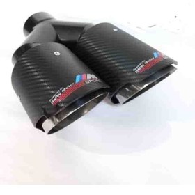 Resim Akrapovic 90 Mm Full Karbon Içi Krom Akrapoviç Msport Çiftli Sol Egzoz Eksoz Ucu 