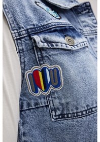 Resim Bad Bear Joanne Blue Kadın Denim Yelek Mavi 