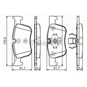 Resim BOSCH 986494689 Fren Balatası Ön Bmw 1 F20 F21 Bmw 3 F30 F31 Bmw 4 F32 F36 