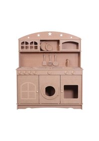 Resim Ahşap Çocuk Mutfak Oyuncak Set 