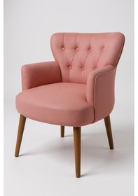 Resim Roma Berjer - Modern Tekli Koltuk - Babyface Kumaş - Somon 