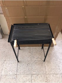 Resim İklim 40x60 Saç Izgaralı 75 Cm Geçmeli Ayaklı Demir Özel Imalat Mangal 