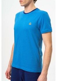 Resim Benetton Bnt-m20461-23y Erkek T-shirt BNT-M20461-R1161 Mavi 