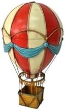Resim Retro Metal Sıcak Hava Balonu Biblo Orta Boy 21x21x35 cm | Dekoratif Obje 