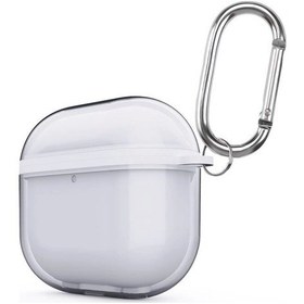Resim Apple Uyumlu AirPods 4 Kılıf Airbag 42 Metal Askı Aparatlı Kapak Kulaklık Kılıfı Estetik Ve Maksimum Koruma Beyaz 
