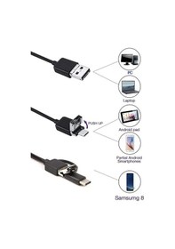 Resim Endoskop 3 İn 1 Yılan Kamera Usb Micro Usb Type-c Uyumlu 20m Tg-v 0049 Altın - Gri 