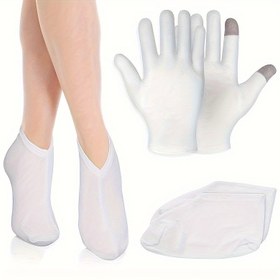 Resim Yumuşak ve Rahat İki Parmak Dokunmatik Ekran Eldivenleri, Nemlendirici Eldivenler, Saf Malzemeden Dokunmatik Ekran Eldivenleri 