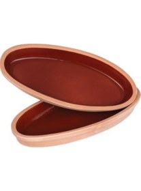 Resim Oval 2 Li Toprak Tava Güveç 