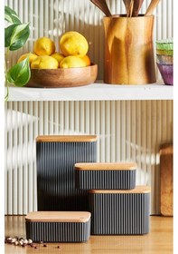 Resim Karaca Massimo 4'lü Saklama Kabı Seti Antrasit 