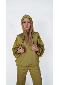 Resim Unisex Kanguru Cepli Kapüşonlu Sweath - Yeşil 