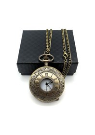 Resim Valkyrie Vintage Roma Rakamlı Cep Saati Köstekli Saat Bakır 