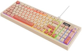 Resim Everest KB-79 SILENT PRO Bej/Pembe/Turuncu SESSİZ RGB Q Membrane Oyuncu Klavyesi 