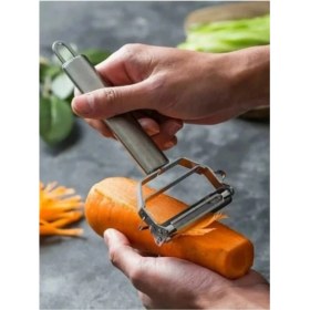 Resim Paslanmaz Çelik Jülyen Soyucu Meyve Sebze Soyucu 