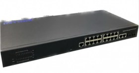 Resim Netlink NTL16GM2SFPAF 16 Port 10/100/1000+2*1000 Uplink+2 Sfp L2 Managed Poe Switch 300W 