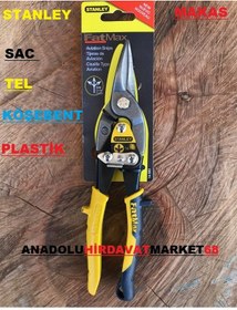 Resim Stanley Sac Makası Alçıpan Köşebent Makası Kaporta Makası 250Mm 