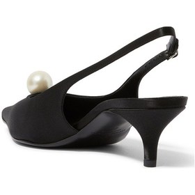 Resim Magda Butrym Slingback Inci Topuklu Ayakkabı - Şıklık Ve Rahatlık Abiye Ayakkabı Siyah 