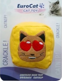 Resim Eurodog&Eurocat 6 CM Kedi Suratlı Catnipli Küp Kedi Oyuncağı 