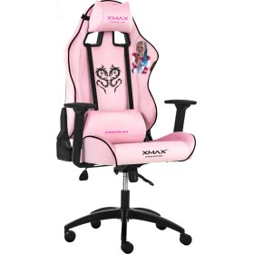 Resim XMAX / Baskılı Rio Balerion Terletmez Kadife Kumaş Pembe Gaming Oyuncu Koltuğu / 120 kg Taşır 