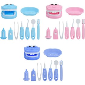 Resim Gençlerin Diş Hekimi Oyun Seti - Renkli Rol Yapma Seti, Diş Modelleri, Ayna ve Kazıyıcı ile Pembe, Mor, Mavi Renklerde - Erkek & Kız Çocukları için Eğitici Eğlence için Dayanıklı ABS Malzeme, Diş Araçları, Kış ve Yeni Yıl için Mükemmel 