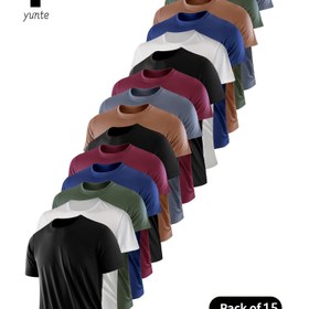 Resim 15 Adet Erkekler İçin Hızlı Kuruyan Ter Emici Atletik Tişört - Koşu, Antrenman ve Egzersiz için Hafif Nefes Alabilen Yuvarlak Yaka Spor Gömlekleri, Çeşitli Renklerde (Siyah/Beyaz/Zeytin Yeşili/Lacivert/Gri), Basit Tasarım, Dayanıklı Spor Giyim 