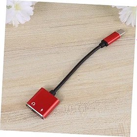 Resim Hemobllo Type-c Kulaklık Adaptörü Arada Şarj Ve Müzik Dinleme Dönüştürücü Kırmızı 