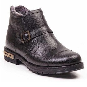 Resim Daxtors 611 Garantili Soğuk Geçirmez Kürklü Unisex Fermuarlı Bot. Siyah 