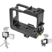 Resim Insta360 İçin Kf41288 One R Metal Cage Spor Kamera Koruma Çerçevesi Çift Soğuk Ayakkabılar 