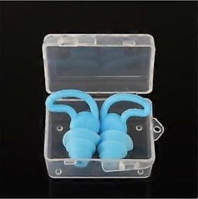 Resim Seyahat Ve Uyku İçin Konforlu Mavi Koni Şeklindeki Kulak Tıkacı 