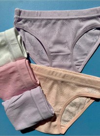 Resim VicTroy Desen Delikli 6 Adet Pamuklu Kız Çocuk Slip Külot 