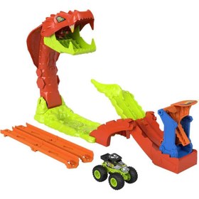 Resim Hot Wheels Monster Trucks Snake Bite Güç Darbesi Oyun Seti JJN44 
