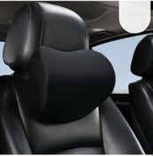 Resim Sones Araba Hafızalı Köpük Boyun Yastığı Araba Boyun Desteği İpek Yastık Araba Koltuğu Servikal Yastık, Stil: Kafalık Siyah 