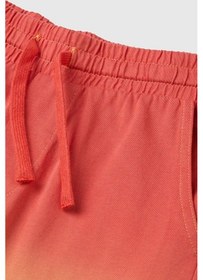 Resim United Colors Of Benetton Erkek Çocuk Kırmızı Mix Arka Cebi Logo Detaylı Beli İpli Bermuda Şort 6-14 Yaş -2855 
