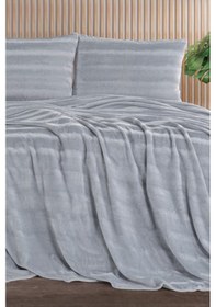 Resim Cozy Grı Çift Kişilik Battaniye Takımı Gri 