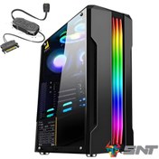 Resim SNT Hunter LS C2 Mid Tower Atx Gaming 2 x Argb Fanlar ve Kontrolcü Dahil Masaüstü Bilgisayar Kasası (POWER YOK) 