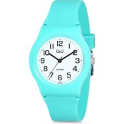 Resim Q&Q Unisex Su Yeşili Silikon Kol Saati 10atm Su Geçirmez Japan Quartz Cp02j809y 