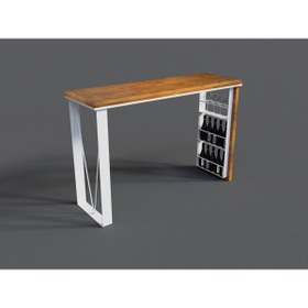 Resim NT Concept Ntconcept Masif Ahşap Mutfak Ve Bar Masası(200cm-60cm-h105cm) 