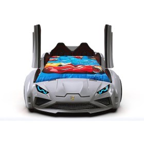 Resim Lambo - Kapıları Açılır Arabalı Yatak - Koltuklu, Beyaz Tek Kişilik 