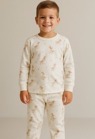 Resim Katia&Bony Çocuk Ördek Desenli Pijama Takımı 