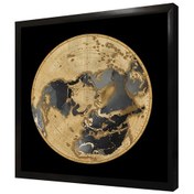 Resim Soyut Detaylı Dünya Küre Çerçeveli Mdf Tablo-173862 