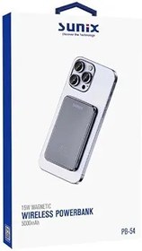 Resim Sunix 5000 Mah 15W Manyetik Wireless Powerbank Siyah PB-54 