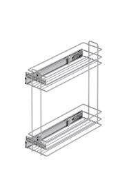 Resim ARON Starax S-2214 Yandan Teleskopik Frenli Raylı Deterjanlık - Şişelik - Yağdanlık 