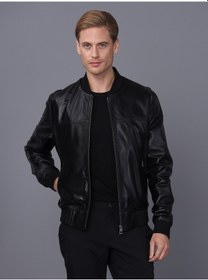 Resim Basics&more Erkek Deri Ceket College 001 