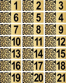 Resim Metal Kapı Masa Dolap Posta Kutusu Numarası 7X14 cm Altın Renk (1…21) 