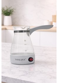 Resim Sokany YLW-606 600 W Cam Elektrikli Türk Kahvesi Makinesi 